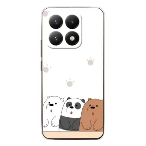 Чехлы с изображением разных животных для Xiaomi 15T (Удивленные медвеженки)