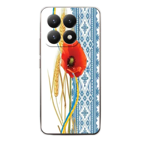 Чехол с рисунком «Вышиванка с цветком» для Xiaomi 15T Чехол с рисунком «Вышиванка с цветком» для Xiaomi 15T