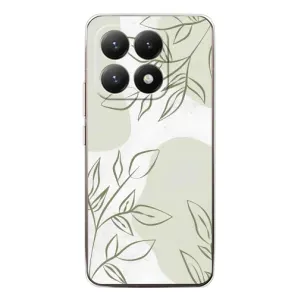 Чехол цветочный дизайн для Xiaomi 15T (Зелёный дизайн)