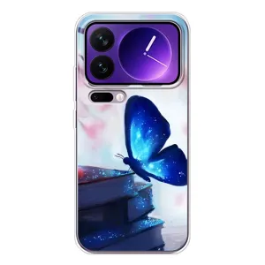 Силиконовый бампер с картинкой животных для Xiaomi 17 Pro Max (Бабочка синяя)