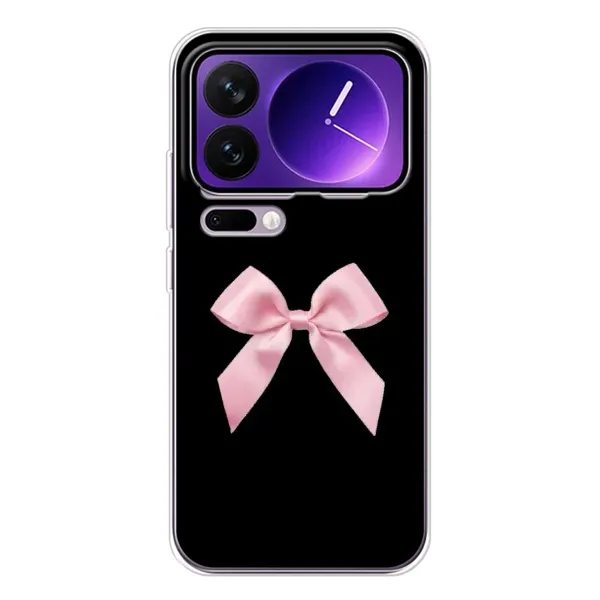 Чехол с рисунком «Бант на черном» для Xiaomi 17 Pro Max Чехол с рисунком «Бант на черном» для Xiaomi 17 Pro Max