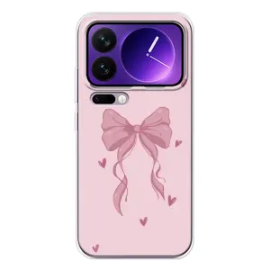 Чохол банти для Xiaomi 17 Pro Max (Бант на рожевому)