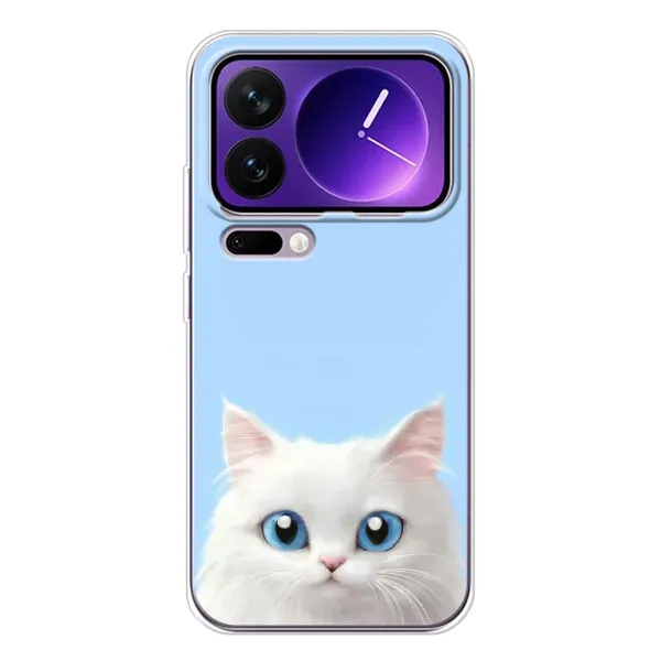 Чехол с рисунком «Белый кот» для Xiaomi 17 Pro Max Чехол с рисунком «Белый кот» для Xiaomi 17 Pro Max