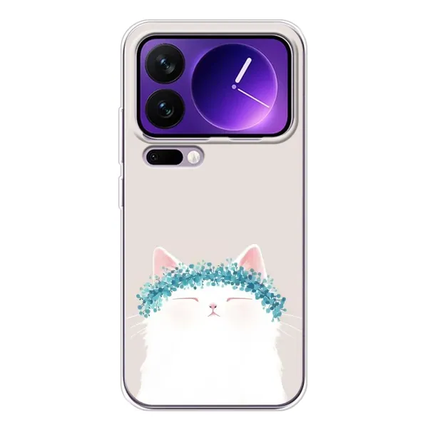 Чехол с рисунком «Белый котик» для Xiaomi 17 Pro Max Чехол с рисунком «Белый котик» для Xiaomi 17 Pro Max