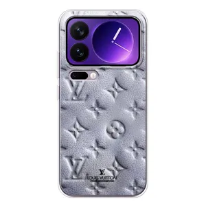 Текстурний Чохол Louis Vuitton для Xіаомі 17 Про Мax (Білий ЛВ)