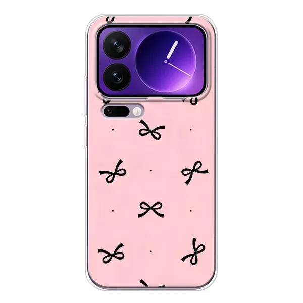 Чехол с рисунком «Черные бантики» для Xiaomi 17 Pro Max Чехол с рисунком «Черные бантики» для Xiaomi 17 Pro Max
