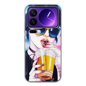 Чехол с картинкой Модные Девчонки Xiaomi 17 Pro Max (Девушка с коктейлем)