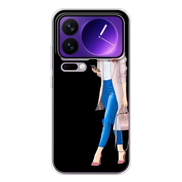Чехол с рисунком «Девушка со смартфоном» для Xiaomi 17 Pro Max Чехол с рисунком «Девушка со смартфоном» для Xiaomi 17 Pro Max