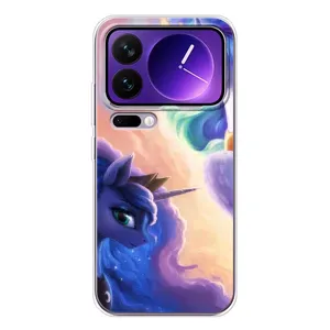 Чехол Unicorn на Xiaomi 17 Pro Max (Единорожки на тучках)