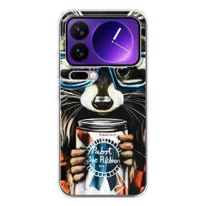 Силиконовый Чехол с Енотами на Xiaomi 17 Pro Max (Енот в очках)