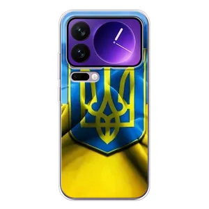 Чехол с картинкой (Патриотический ГЕРБ) на Xiaomi 17 Pro Max (Герб и Флаг Украины)