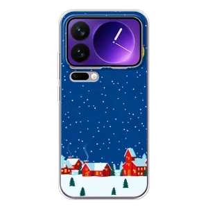 Силіконовий бампер на різдво для Xiaomi 17 Pro Max (Місто в снігу)