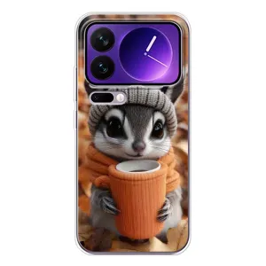 Печатный чехол «Зверята с кофе» для Xiaomi 17 Pro Max (Грызунчик с кофе)