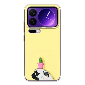 Бампер для Xiaomi 17 Pro Max з картинкою "Песики" (Кактус на голові)