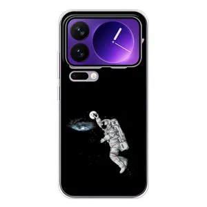Силиконовый бампер с принтом "Наса" на Xiaomi 17 Pro Max (Космонавт баскетболист)