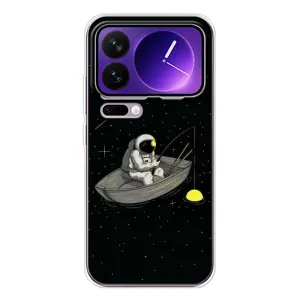 Силиконовый Чехол с принтом "Космонавты" на Xiaomi 17 Pro Max (Космонавт на рыбалке)