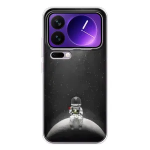 Силиконовый Чехол с принтом "Космонавты" на Xiaomi 17 Pro Max (Космонавт романтик)