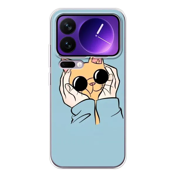 Чехол с рисунком «КОТИК в очках» для Xiaomi 17 Pro Max Чехол с рисунком «КОТИК в очках» для Xiaomi 17 Pro Max