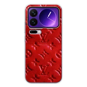 Текстурний Чохол Louis Vuitton для Xіаомі 17 Про Мax (Червоний ЛВ)