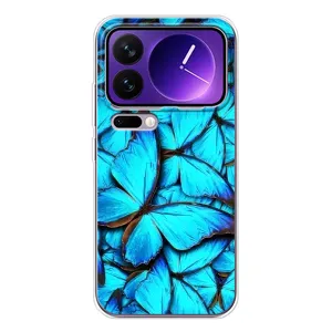 Силиконовый бампер с картинкой животных для Xiaomi 17 Pro Max (Крылья бабочек)