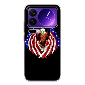 Чехол Флаг USA для Xiaomi 17 Pro Max (Крылья США)