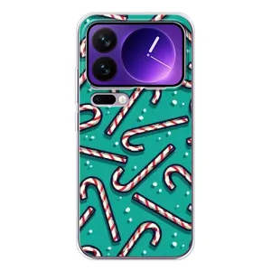 Силіконовий бампер на різдво для Xiaomi 17 Pro Max (Льодяники)