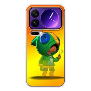 Чохол Бравл Старс для Xiaomi 17 Pro Max (LEON в кофті)
