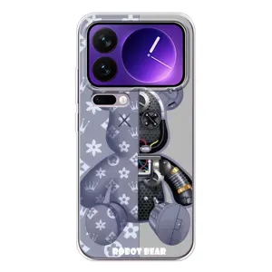 Силіконовий чохол для Xiaomi 17 Pro Max (Ведмідь Louis Vuitton)