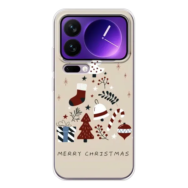 Чехол с рисунком «Merry Christmas» для Xiaomi 17 Pro Max Чехол с рисунком «Merry Christmas» для Xiaomi 17 Pro Max