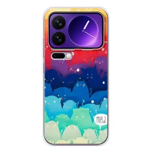 Силиконовый чехол с котиком для Xiaomi 17 Pro Max (Mew)