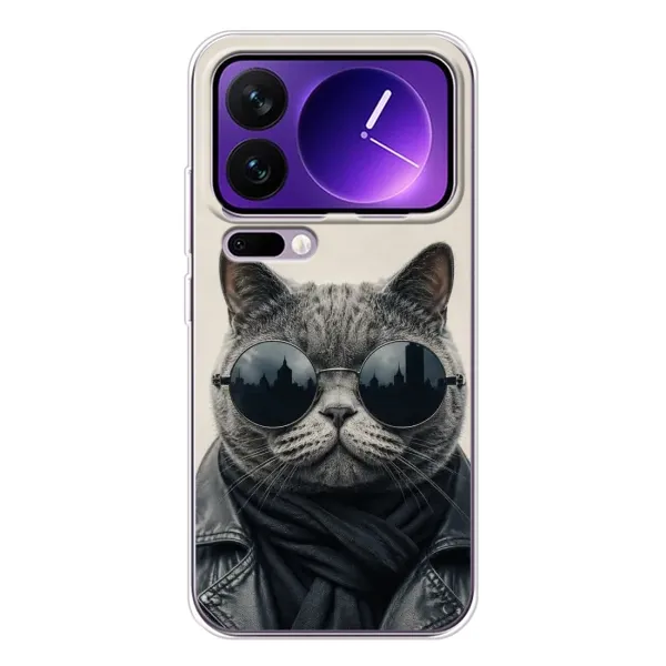 Чехол с рисунком «Модный кот» для Xiaomi 17 Pro Max Чехол с рисунком «Модный кот» для Xiaomi 17 Pro Max