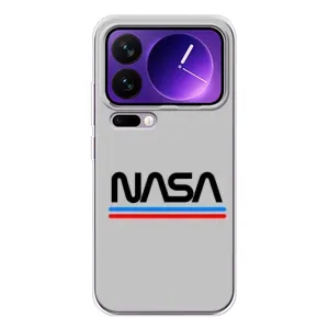 Силиконовый бампер с принтом "Наса" на Xiaomi 17 Pro Max (Наса)