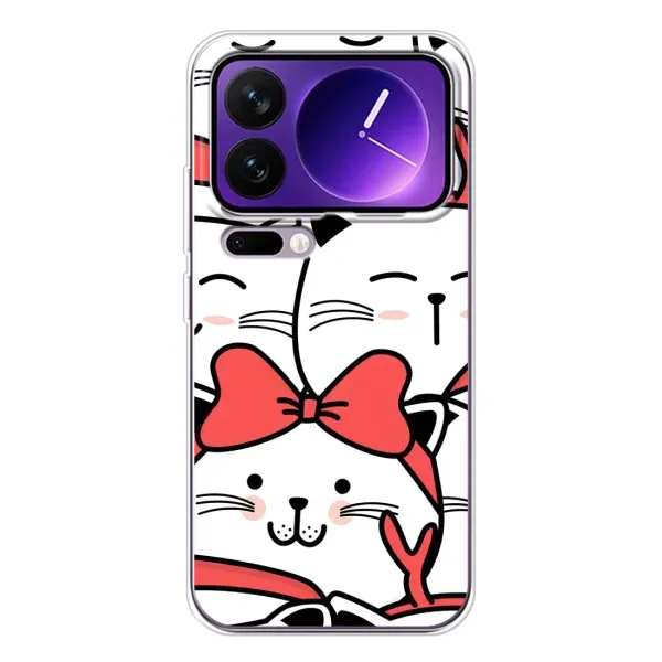 Чехол с рисунком «Новогодние котики» для Xiaomi 17 Pro Max Чехол с рисунком «Новогодние котики» для Xiaomi 17 Pro Max