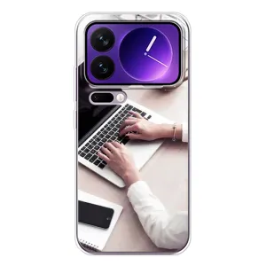 Силиконовый бампер (Работники) на Xiaomi 17 Pro Max (Офисный работник)