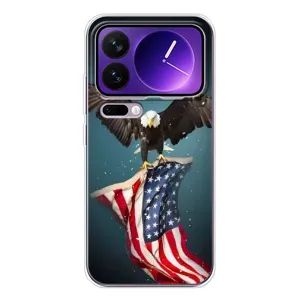 Чехол Флаг USA для Xiaomi 17 Pro Max (Орел и флаг)