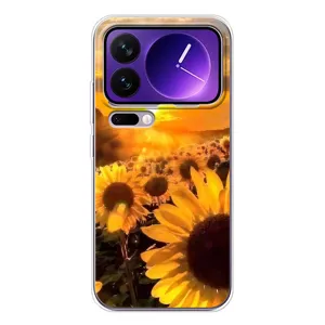 Чехол с Цветами для Xiaomi 17 Pro Max (поле подсолнухов)
