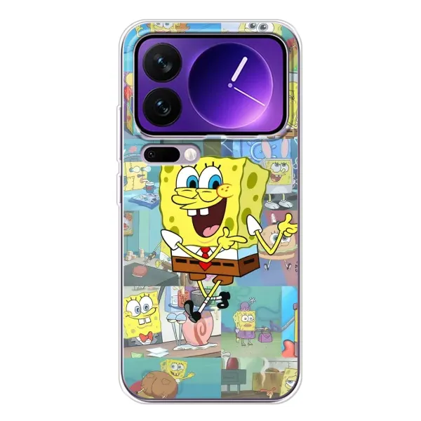 Чехол с рисунком «Радостный Спанч Боб» для Xiaomi 17 Pro Max Чехол с рисунком «Радостный Спанч Боб» для Xiaomi 17 Pro Max