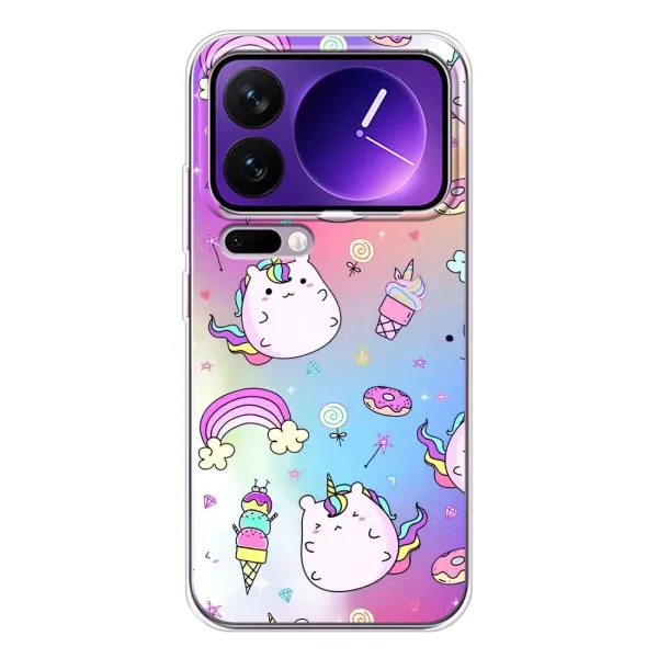 Чехол с рисунком «Радуга и Единорог» для Xiaomi 17 Pro Max Чехол с рисунком «Радуга и Единорог» для Xiaomi 17 Pro Max
