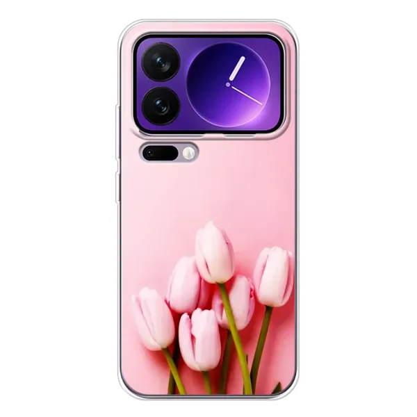 Чехол с рисунком «Розовые тюльпаны» для Xiaomi 17 Pro Max Чехол с рисунком «Розовые тюльпаны» для Xiaomi 17 Pro Max