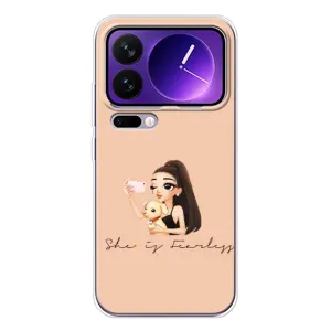 Силіконовый Чохол на Xiaomi 17 Pro Max з картинкой Модных девушек (З собакою)