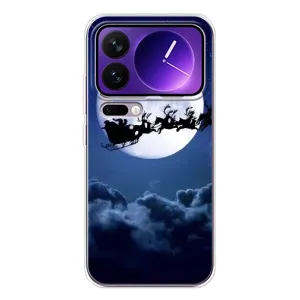Чехол Санта Клаус для Xiaomi 17 Pro Max (Санта - луна)