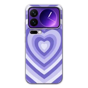 Чохли з тематикою "Маленькі Сердчеки" на Xiaomi 17 Pro Max (Серце фіолет)