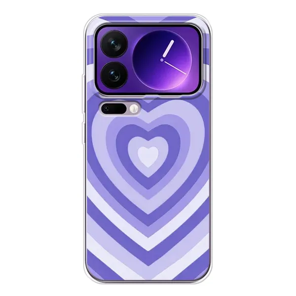 Чехол с рисунком «Сердце фиолет» для Xiaomi 17 Pro Max Чехол с рисунком «Сердце фиолет» для Xiaomi 17 Pro Max