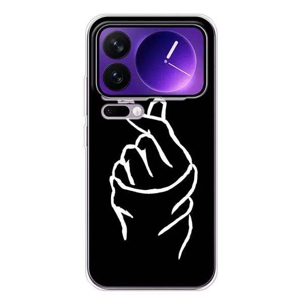 Чехол с рисунком «Сердце на черном» для Xiaomi 17 Pro Max Чехол с рисунком «Сердце на черном» для Xiaomi 17 Pro Max