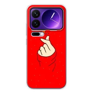 Чохол (Знак сердечка) для Xiaomi 17 Pro Max (Сердечко на червоному)
