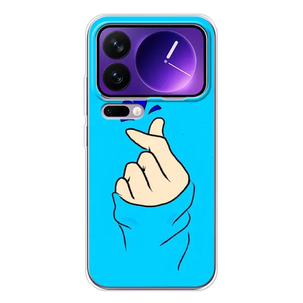 Чехол с рисунком «Сердце на синем» для Xiaomi 17 Pro Max Чехол с рисунком «Сердце на синем» для Xiaomi 17 Pro Max