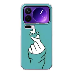Чохол (Знак сердечка) для Xiaomi 17 Pro Max (Сердечко на бірюзовому)