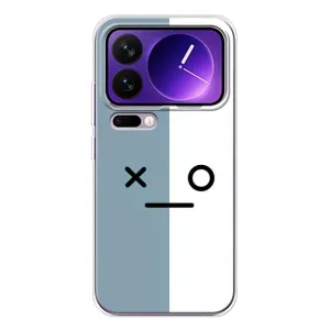 Чохли (ТПУ) (смішні стікери) для Xiaomi 17 Pro Max (Сіро-білий)