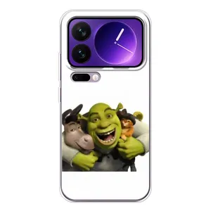 Друкований чохол з принтом Шрек для Xiaomi 17 Pro Max (Шрек осел і кіт)