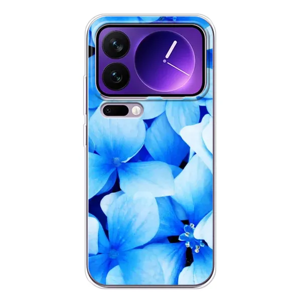 Чехол с рисунком «Синие цветы» для Xiaomi 17 Pro Max Чехол с рисунком «Синие цветы» для Xiaomi 17 Pro Max